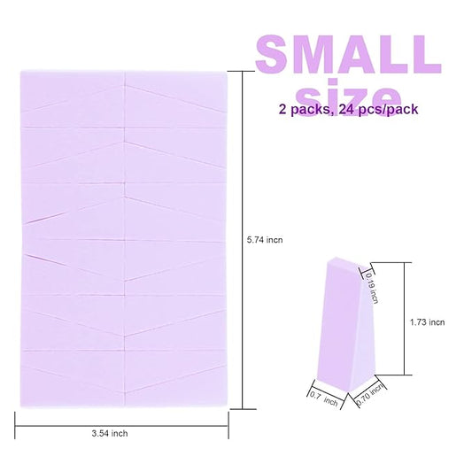 Teenitor Makeup Sponge Mini Applicator Wedges, 48 Pieces Cosmetic Wedges Beauty Blender Sponges, Wedge Beauty Sponge Disposable Makeup Applicator For Foundation Liquid Cream Latex Free