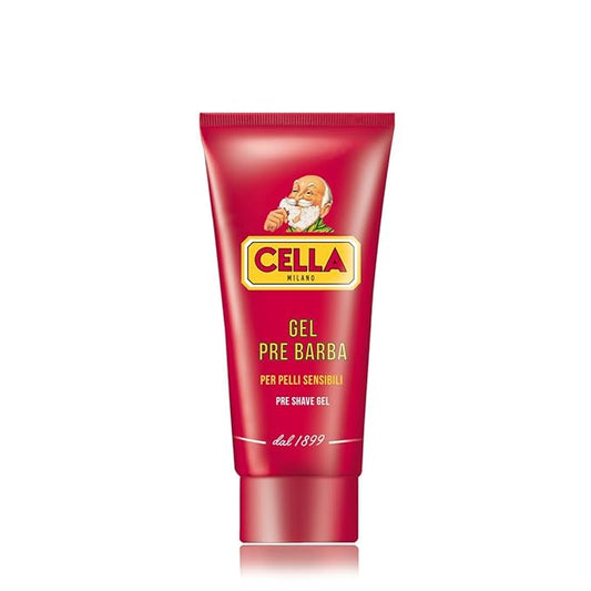 Cella Milano Conditioning Pre‑Shave Gel – Italian Skin‑Protecting Wet Shave Primer with Provitamin B & Panthenol, 2.6 oz, Glides Razor for Smooth, Irritation‑Free Shaving