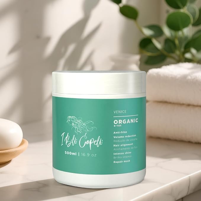 I Belli Capelli Venice Botox Hair Treatment - Reduce Frizz, Smoothness, Rejuvenates Dry and Damaged Hair, Deep Hydration, Volume Control,-Formaldehyde-Free, Organic Hair Botox (17.6 oz/500 ml)