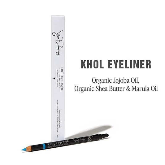 Jillian Dempsey Khol Eyeliner: Clean, Waterproof Eyeliner Pencil with Built-In Smudger for Effortless Blending – Rich Pigment, Cruelty-Free, Chimpy Blue