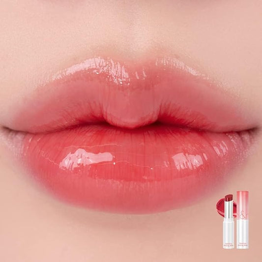 rom&nd GLASTING MELTING BALM 04 HIPPIE BERRY - K-Beauty Hydrating Lip Gloss Stick for Crystal Water-Gloss Shine, Vivid Long-Lasting Tint & Plump, Non-Sticky Comfort