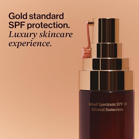 The One Warm Glow Daily Sun Cream SPF 30 – Hydrating Mineral Sunscreen for Face & Neck, Sensitive Skin Safe, with Zinc, Niacinamide, Squalane & Sea Buckthorn, 1 oz