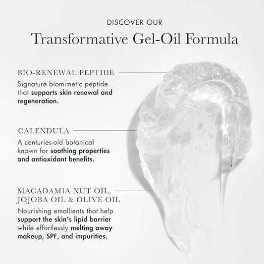 RéVive Melting Face Cleanser - Makeup Remover Cleansing Gel to Melt Away Makeup, Dirt & Impurities from the Skin - Enriched with Olive, Macadamia & Jojoba Oil to Hydrate & Soften Skin (100ml)