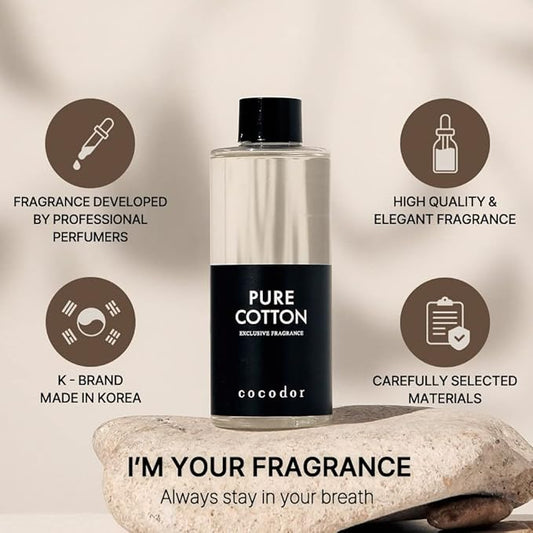 COCODOR Reed Diffuser Oil Refill/Cashmere Vanilla /200ml / 1 Pack/Aromatherapy, Home Fragrance, Scented Oils, Oils for Reed Diffuser, Bathroom Home Decor