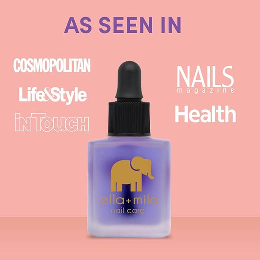 ella+mila Premium Cuticle Oil for Nail Growth - Fingernail Care Treatment with Lavender & Vitamin E - Strengthening Nail Oil for Damaged Fingernails - Natural Cuticle Moisturizer (0.45 fl oz)