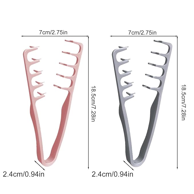 2Pcs Texture Comb, Volumizing Wide-Tooth Texture Hair Styling Comb, Fluffy Wide Tooth Curly Hair Comb, Fluffy Curly Hair Comb for Volume & Fringe Parting, Anti-Frizz Styling Tool for Men & Women