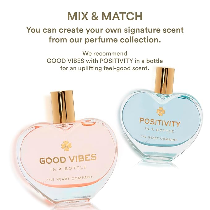 THE HEART COMPANY GOOD VIBES in a bottle | Vegan Gourmand Perfume for women | Fruity Women's Eau de Parfum | Sweet Fragrance 75ml - 2.5 fl oz.