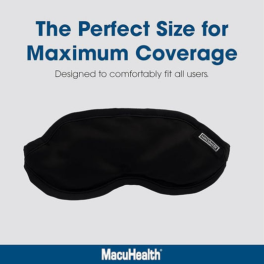 MacuHealth MacuMask Essential - Moist Heat Eye Compress for Dry Eyes, Blepharitis, MGD & Digital Eye Strain, Adjustable Strap, SterilEyes Technology, Microwave & Freezer Safe, Hot or Cold Compress