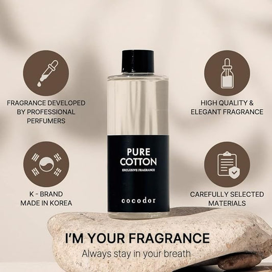 Cocod'or COCODOR Reed Diffuser Oil Refill/Cashmere Vanilla /200ml / 3 Pack/Aromatherapy, Home Fragrance, Scented Oils, Oils for Reed Diffuser, Bathroom Home Decor