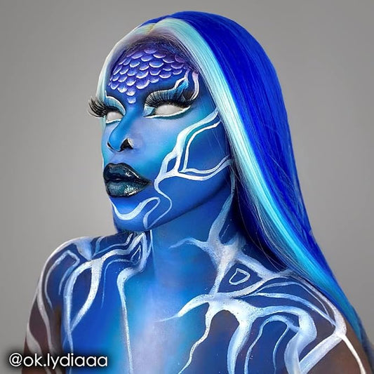 Mehron Makeup CreamBlend Stick | Face Paint, Body Paint, & Foundation Cream Makeup | Perfect for Halloween .75 oz (21 g) (Blue)