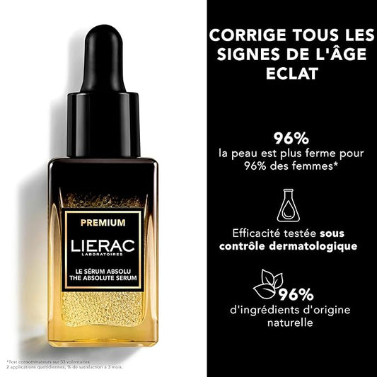 Lierac The Absolute Niacinamide Serum for Face, Fine Lines, Hydrating Face Serum for Woman, Corrects All the Signs of Aging, Firms & Reduces Wrinkles - 30 ml