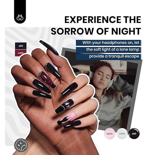 Beetles 85 Pcs Gel Nail Polish Kit with U V Light 55 Colors Gel Nail Kit for Beginners with Everything at Home Manicure Winter Nail Art Jelly Nails Emotional Spectrum Collection