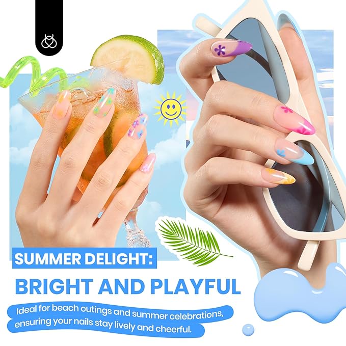 Beetles Gel Nail Polish Kit with U V Light 85Pcs, 55 Colors Seasonal Symphony Set with Diamond Decorations & Manicure Art Stickers and Tools Soak Off for All Season