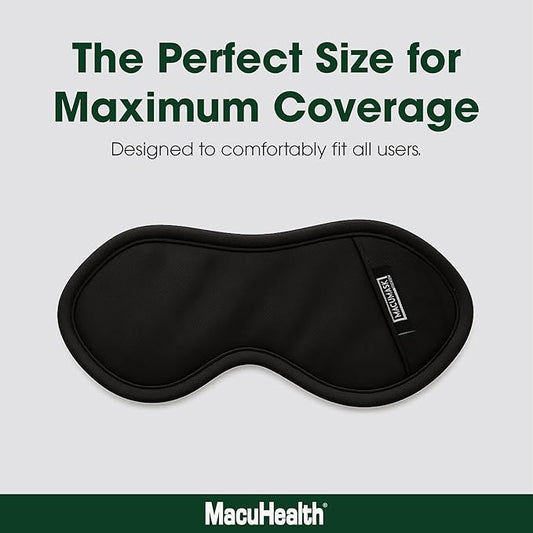 Macuhealth MacuMask - Moist Heat Eye Compress for Dry Eyes, Blepharitis, MGD & Digital Eye Strain, Adjustable Strap, SterilEyes Technology, Microwave & Freezer Safe, Hot or Cold Compress (Premium)