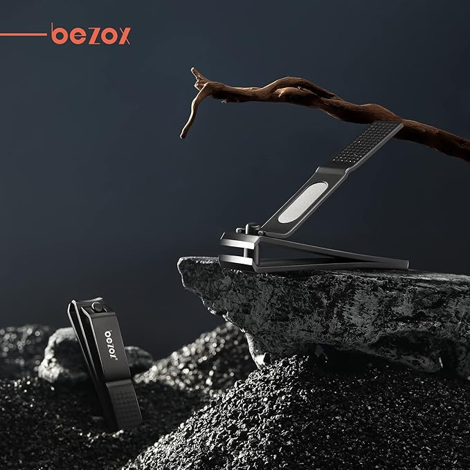 BEZOX Toe Nail Clippers Set of 2 - Stainless Steel Toenails Clippers for Thick Nails for Seniors, Fingernails Clipper for Men and Women - Sharp Nail Cutters and Nail Trimmers