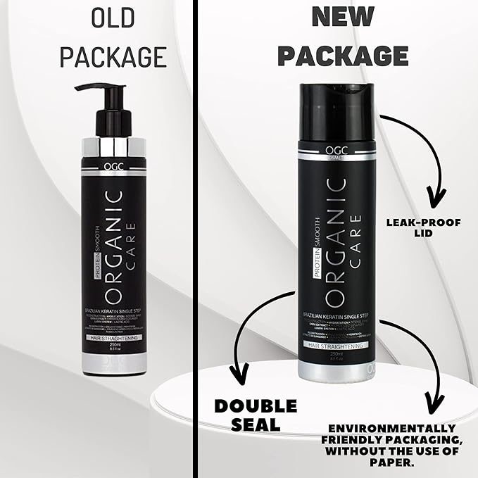 Brazilian Keratin Treatment Complex Blowout - Organic Care Cosmetics - 8.5 fl oz (250ml) - Hair Straightening