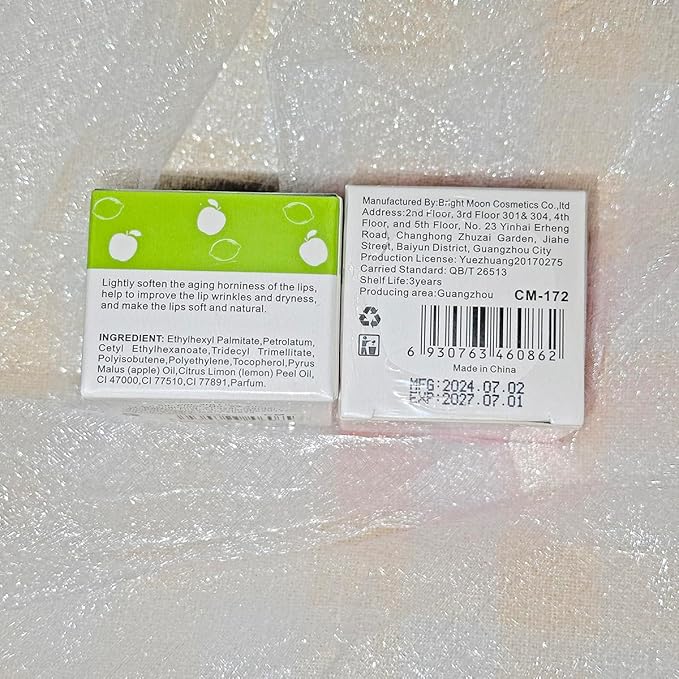 1 Pack Fruit Lip Balm, Moisturizing & Smoothing Lip, Hydrate Repair Prevent Dry Cracked Lip Sleeping Lip Mask, Effective Reduces Lip Lines Lip Care (Apple Lime)