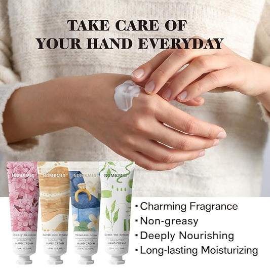 10 - Pack Hand Cream Gift Set with 10 Scents - 1 Fl Oz/30ml Travel Size Hand Lotion for Women, Moisturizing for All Skin Type
