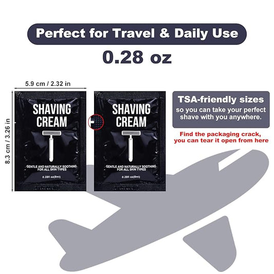 Travel Shaving Cream Bulk for Men 8ml/0.28fl oz,Disposable Shaving Cream in Bulk Individual Travel Shave Cream for Hotel Homeless Charity Home Nursing(jasmine,pack of 400)