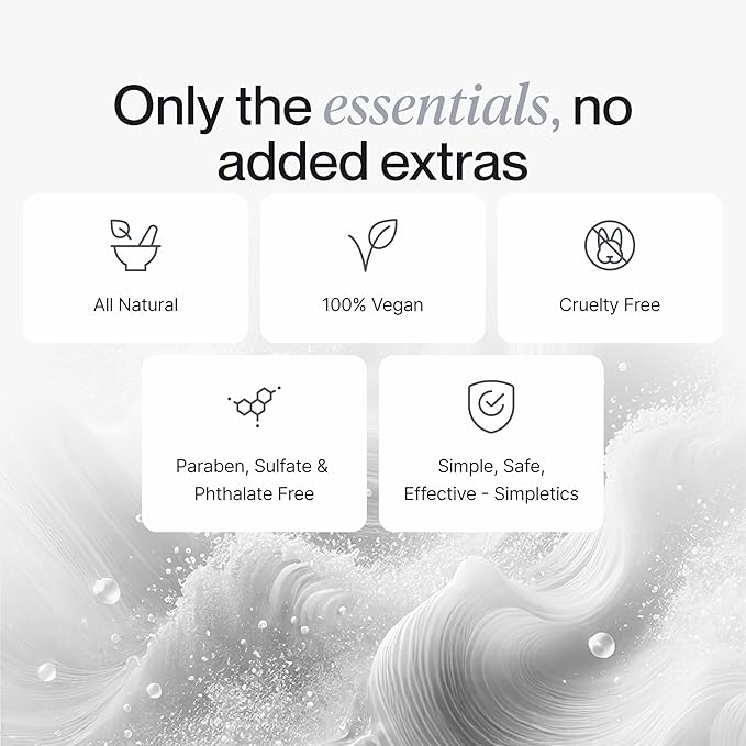 Simpletics Himalayan Sea Salt Hair Spray (Vanilla Scent) – Natural 5-Ingredient Formula for Beach Waves & Volume – Light Hold, Non-Greasy, Paraben & Sulfate Free – Unisex 8 fl oz