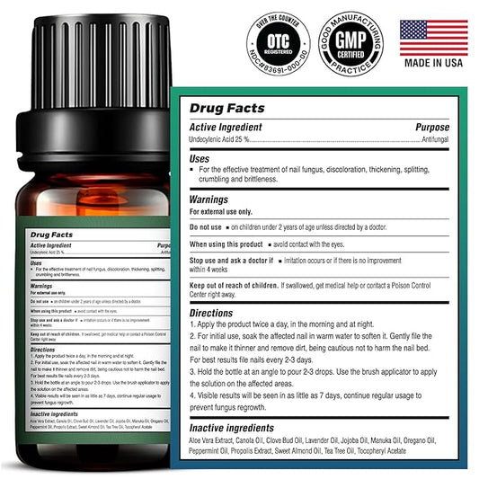 Foot Cure Toenail Fungus Treatment Extra Strength – Athletes Foot Treatment for Toenails, Restorative Nail Repair for Damaged Nails, Toenail Softener with Tea Tree Oil & Oregano Oil - Made in USA