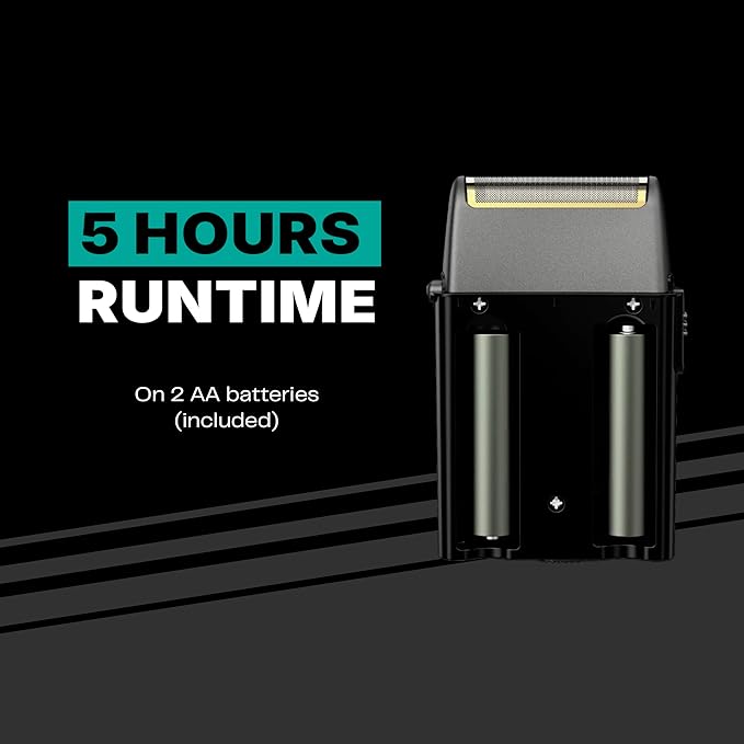 Conair Men Foil Shaver for Face | Men's Facial Hair Groomer | Hypoallergenic and Cordless | Portable, Battery Powered for Travel