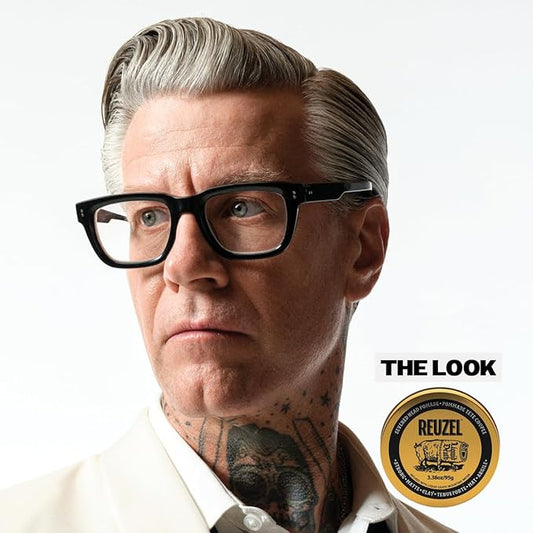 Reuzel and Liquid Death Severed Head Matte Clay Pomade, Strong All Day Hold, Water Soluble, Matte Finish and Non-Greasy Formula, Easy To Wash Out, For All Hair Types, 3.38 oz