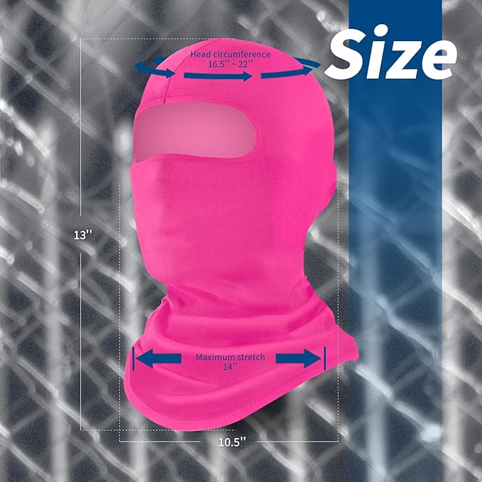YESLIFE UPF 50+ Balaclava Ski Mask, Motorcycle UV Protector, Motorcycle Helmets Face Mask for Men and Women