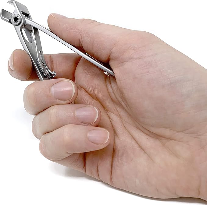 KOHM Nail Clippers for Thick Nails - Heavy Duty, Wide Mouth Professional Fingernail and Toenail Clippers for Men, Women & Seniors, Silver