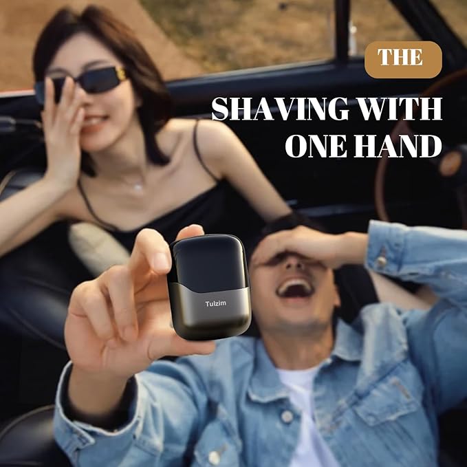 Electric Foil Shaver for Men: Portable Electric Razor for Beard/Face, 3 Floating Blade LED Display USB-C Fast Rechargeable, IPX7 Waterproof for Travel & Home,Matte Brown