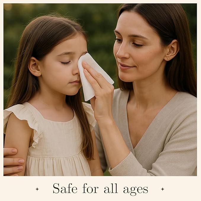 DERMORE Eyelid Cleansing Wipes | Tea Tree Eyelid Wipes | Premium Care for Dry & Itchy Skin | Individually Wrapped Refreshing & Daily Hygiene Wipe | Preservative-Free with Chamomile and Aloe - 100 Pcs