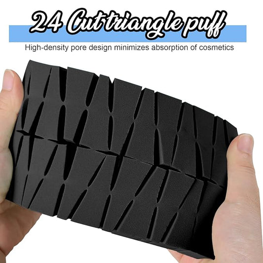 Teenitor 48 Pieces Cosmetic Makeup Sponges Wedges Beauty Blender Sponges, Small Triangle Makeup Sponge Wedges, Non-Latex Cosmetic Puff, Wedge Beauty Sponge Disposable Makeup Applicator