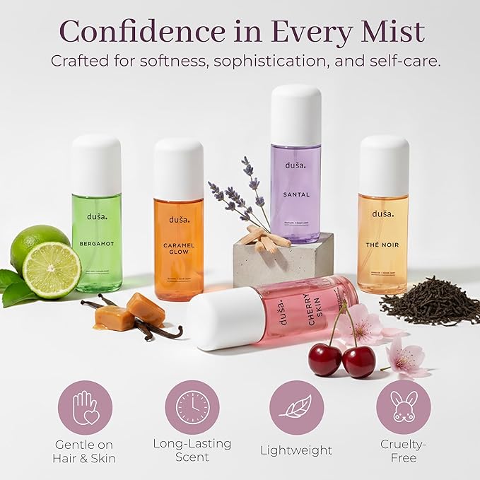 DUSA Santal Hair Perfume & Body Mist for Women – Long Lasting Body and Hair Mist, Vacation Spray & Perfume para el Cabello de Mujer with Nourishing Oil, 100 ml