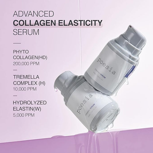 Poesia Hydro-Phyto Collagen Deep Firming Serum – Brightening & Firming Ampoule with Niacinamide & Adenosine – 1.62 fl. oz