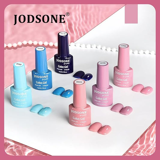 JODSONE 36 PCS Gel Nail Polish Set-32 Colors Gel Nail Polish Set Same Color Same Bottle No Wipe Base Top Matte Glitter Coat Professional Choice Salon Gifts