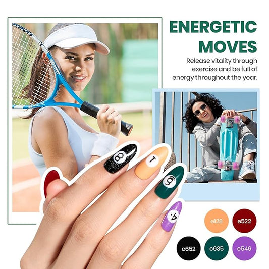 Beetles Gel Nail Polish Kit with Uv Light - 37Pcs 25 Colors Pink Red Blue Purple Green Gel Polish Starter Kit Energetic Moves for Beginners with Everything Nails Manicure Tools Gifts for Women Girls