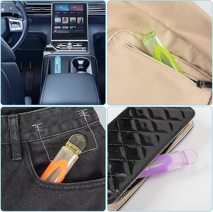 Foldable Travel Toothbrush, Portable Soft Bristles Toothbrushes Adults Size, Folding Cover Collapsible Medium Bristle Brushes Individually Wrapped Good for School Hiking Camping 4 Pieces