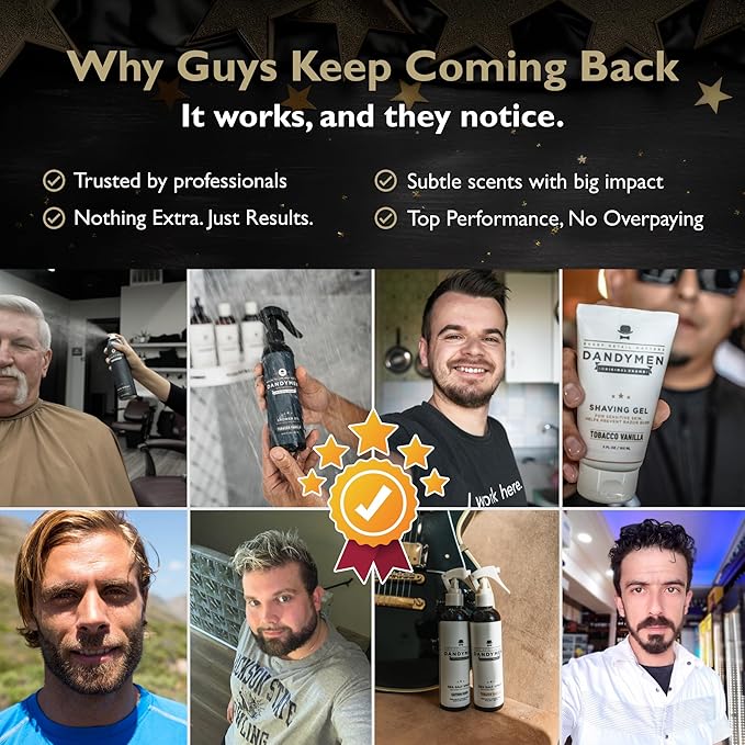 Detangling Spray for Men – Leave-In for Curly, Wavy & Textured Hair – Softens & Smooths – 5.7 oz