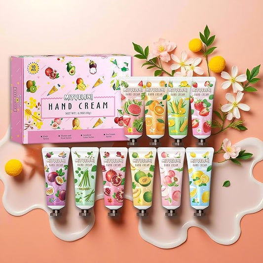 10 Pack Hand Cream Gift Set, Hand Lotion Travel Size for Dry Hands, Gifts for Women,Teen girls, Holidays, Birthdays, Thank You Gifts, Christmas, Stocking Stuffers, Small Gifts Unisex Bulk 20ml