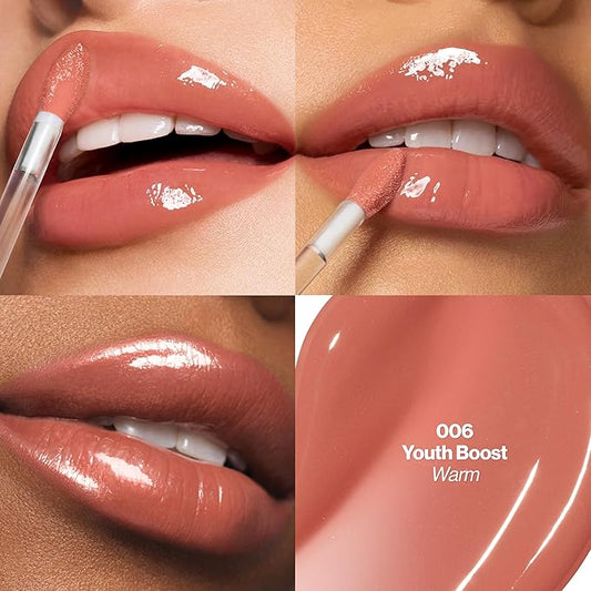 REVLON PhotoReady Instant Plump Serum, Plumping Gloss, Hydrating, Non-Sticky & High Shine Finish, 006 Youth Boost, 0.25 fl oz