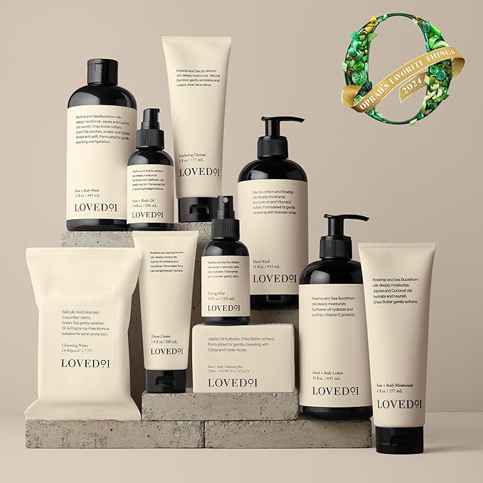 Loved01 Face & Body Oil, John Legend Skincare, Daily Hydration, Lightweight & Non-Greasy Formula with Vitamin E & A, Serum for Scars & Stretchmarks, 3.4 oz