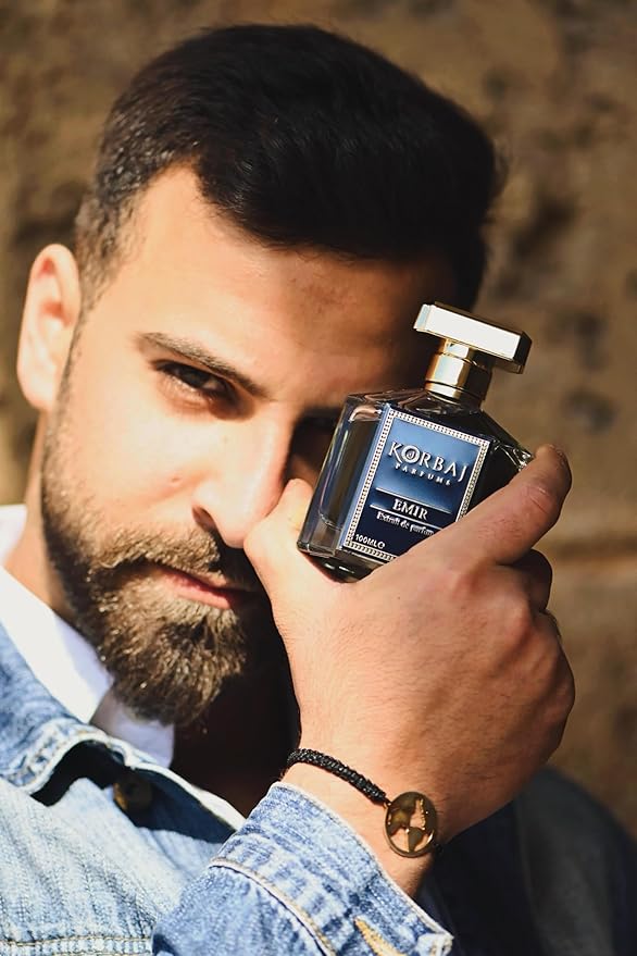 KORBAJ PARFUMS Emir - Arabian Perfume for Women, Eau de Parfum Men with with Sicilian Orange, Calabrian Bergamot - White Musk, Vanilla, Amber and Fruity Notes100ml