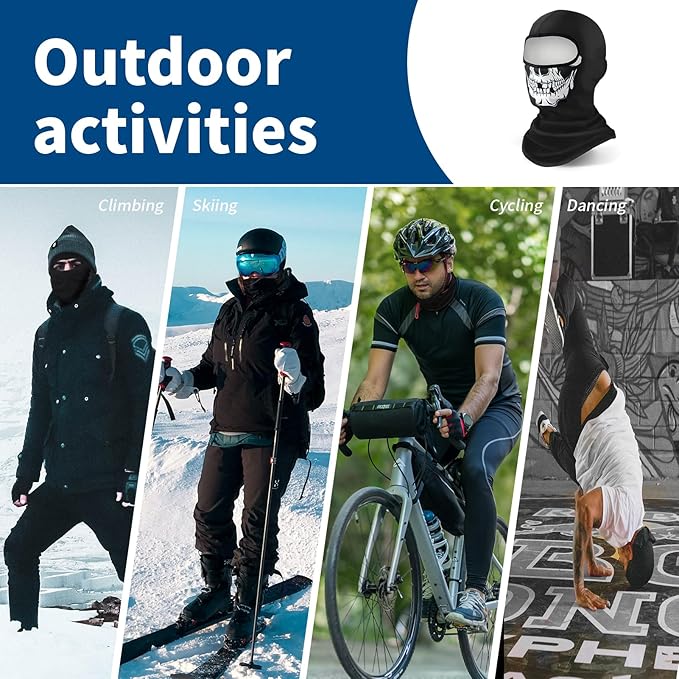 YESLIFE UPF 50+ Balaclava Ski Mask, Motorcycle UV Protector, Motorcycle Helmets Face Mask for Men and Women