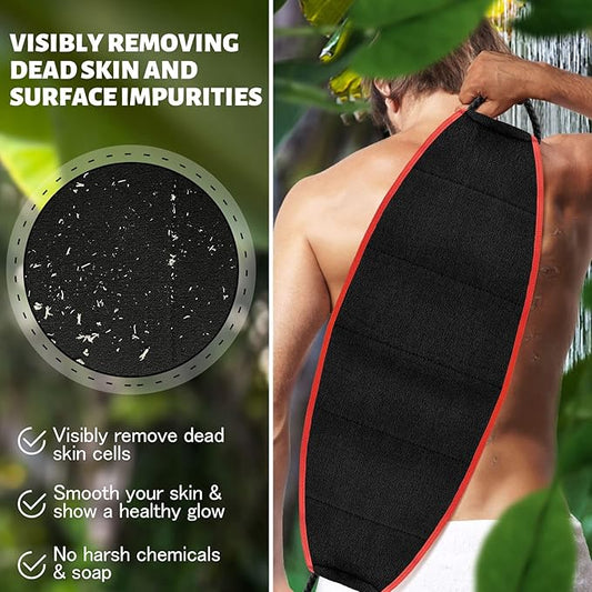 Evridwear Exfoliating Body Scrubber with Handles Back Washer Back Scrubber for Shower Bath Dry Skin Whole Body Deep Clean Men Women(Heavy)