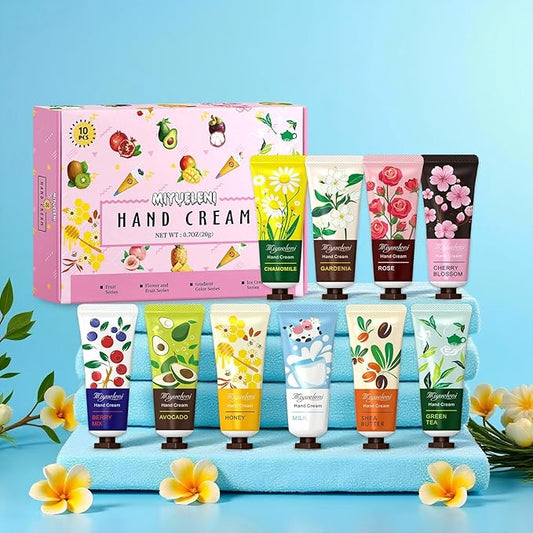 10 Pack Hand Cream Gift Set,Moisturizing Hand Lotion,Gifts for Women,Teen girls, Holidays, Birthdays, Thank You Gifts, Christmas, Stocking Stuffers, Small Gifts Unisex 20ml