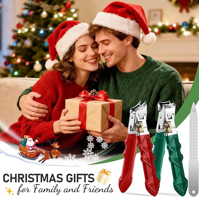 Mens Stocking Stuffers 2025, Toenail Clippers for Thick Toenails, Wide Opening Nail Clippers, Heavy Duty Ingrown Toenail Clippers Nail Cutters, Christmas Gifts for Men Women
