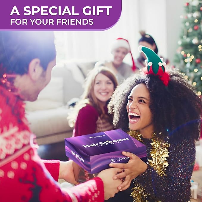 Hair Steamer for Deep Conditioning w/10-level Heats Up Quickly, Heating Cap for Deep Conditioner - Thermal Steam Cap for Black Hair, Great for Hair Treatment (Purple)