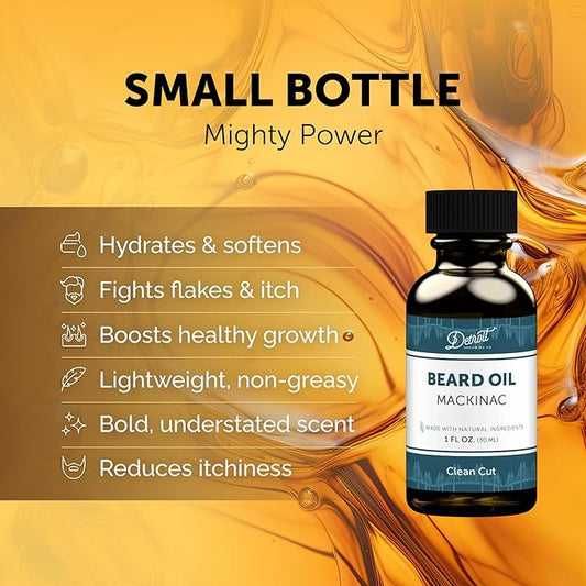 Detroit Grooming Beard Oil | Hydrating & Nourishing Formula • Mackinac Scent (1 oz)