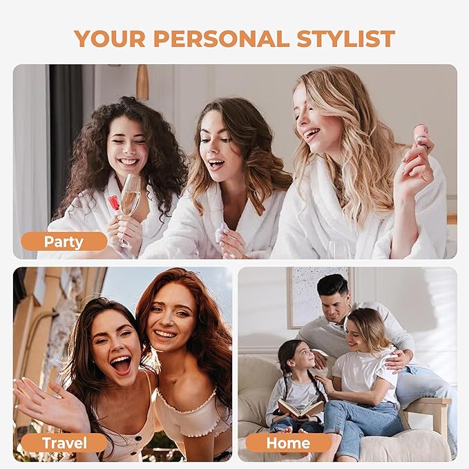 5 in 1 Blow Dryer Brush Set,Hot Air Styler Negative Ion Air Curling Wrap Air Curler, Round Brush Blow Dryer Curling Iron Hair Styling Tools Gift for Dry,Volumize, Straight,Curl,100-120V