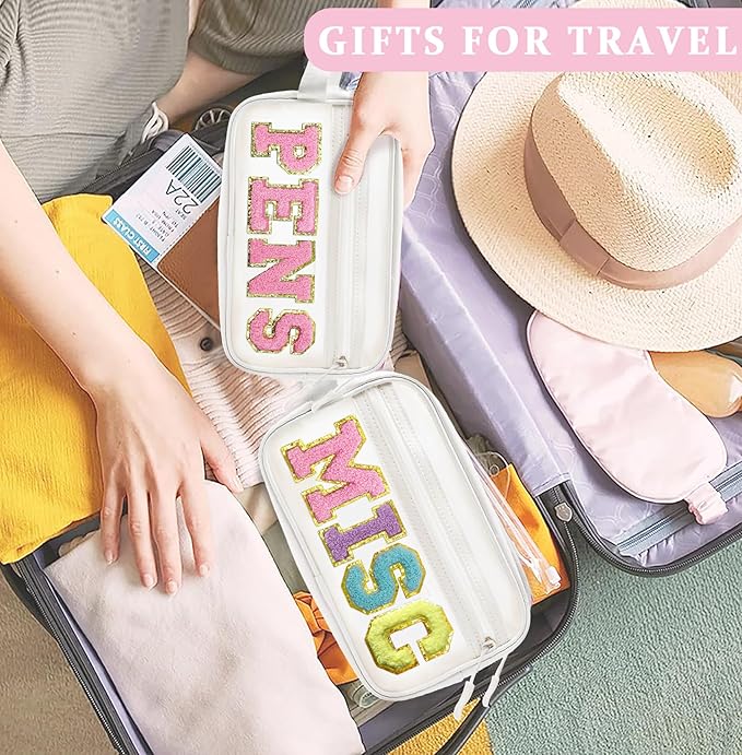 COSHAYSOO Clear PENS Makeup Bag for Women Lady Work Office Cosmetic Accessories Stuff Organizer